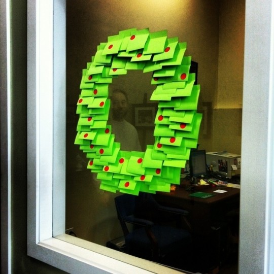 Post-em Note Wreath from SWG Law